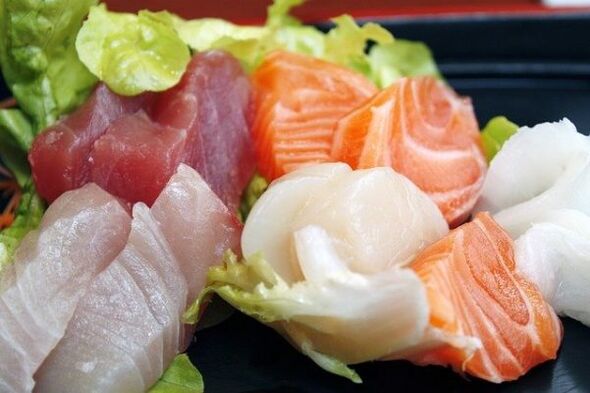 mėsa ir žuvis japonų dietai
