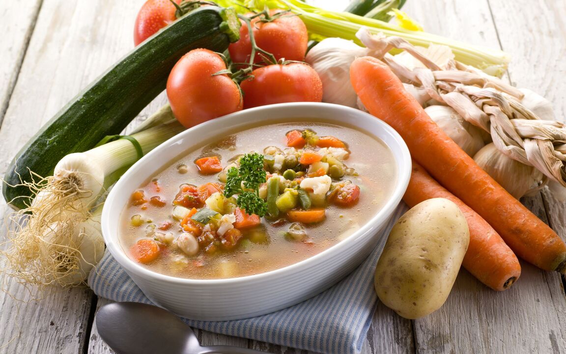 daržovių sriuba nuo gastrito